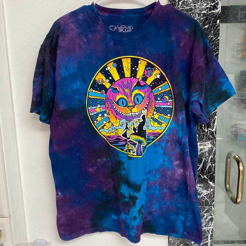 Alice In Wodnerland tie-dye shirt